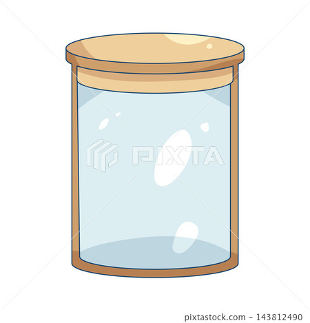 Illustration of storage jar with lid Illustration of storage jar with lid 143812490