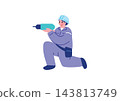 建築業工作人員的插圖 143813749