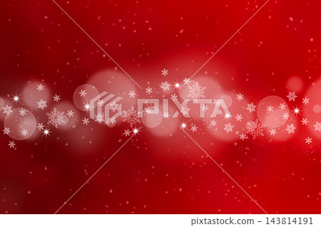 A Christmas red background with bokeh and snowflakes. A Christmas red background with bokeh and snowflakes. 143814191