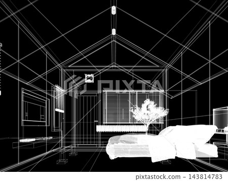 3d rendering of interior bedroom muji style 3d rendering of interior bedroom muji style 143814783