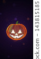 Pumpkin particles gather into a smiling Jack O Lantern then scatter 143815185