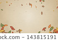 Falling Leaves Thanksgiving Linocut Copy Space Background Illustration 143815191