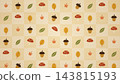 Leaf Pattern Autumn Retro Wallpaper Background 143815193