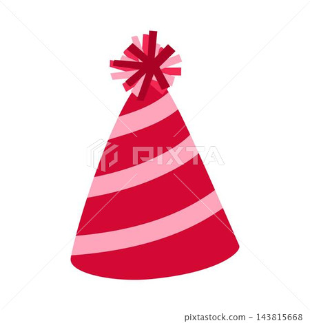 striped red party hat illustration 143815668