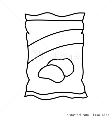 chip snack outline chip snack outline 143816134