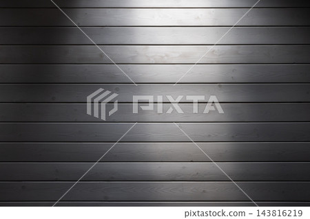 Gray wood wall with horizontal planks and visible grain 143816219