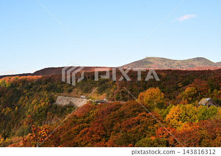 八甲田山城倉溪谷的紅葉 143816312