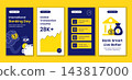 Flat Cartoon International Banking Day Social Media Story Template Illustration 143817000