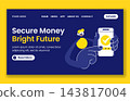 Flat Cartoon Social Media Landing Page for International Banking Day 143817004