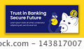 International Banking Day Social Media Cover Flat Cartoon Design 143817007