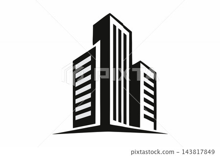 Modern Skyscraper and Real Estate Building Logo Vector Icon Modern Skyscraper and Real Estate Building Logo Vector Icon 143817849