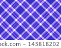 A vibrant blue and white plaid fabric texture featuring a seamless diagonal check pattern. This elegant, minimalist graphic design offers a refreshing feel for creative projects. No people, nobody. 143818202