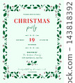 Christmas party invitation. Classic Invitation template 143818392