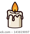 Melting candle icon 143819097