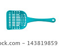 Cat litter scoop isolated on a white background. Pet litter scoop. Top view. 143819859