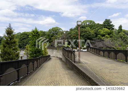新宿區/中野區妙正寺公園：東京都新宿區西落合2丁目新宿區一側的景色 143820662