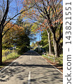 Early autumn walking path 143821551