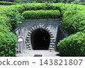 Suma Imperial Villa Park (Suma Ward, Kobe City), whose predecessor was the Muko Imperial Villa completed in 1914: A tunnel said to have served as an evacuation route in times of emergency. 143821807