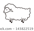 Cute sheep illustration, simple sheep icon 143822519