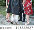 People Showcasing Stylish Footwear And Clothing 143822627