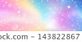 Magical unicorn bokeh background with sparkling stars, glowing light effects 143822867