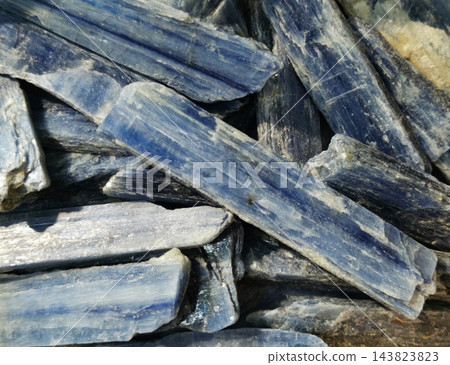blue kyanite mineral texture 143823823