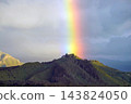 Zipaquira Colombia Rainbow Over Green Mountain Summit in Colombia 143824050