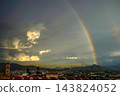Zipaquira Colombia Vivid Rainbow Over Colombian City and Mountain Landscape 143824052