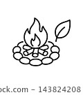 篝火/篝火單色圖標 143824208