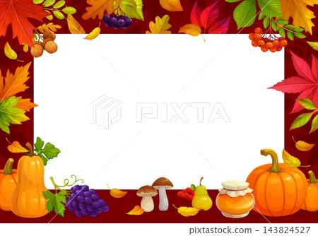 Autumn fall season and Happy Thanksgiving poster Autumn fall season and Happy Thanksgiving poster 143824527