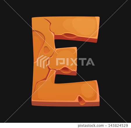 Egyptian font letter E, ancient Egypt cartoon type 143824529