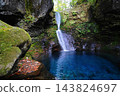 The mystical cobalt-blue phantom waterfall: Oshiraji Falls, a hidden gem in Yaita, October 19th. 143824697