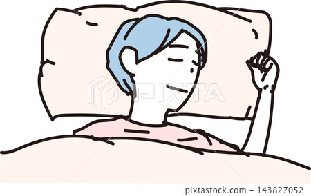 睡眠 - 處於放鬆狀態的男性 睡眠 - 處於放鬆狀態的男性 143827052