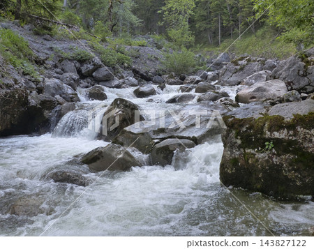 Kuhflucht Waterfalls at Hoher Fricken mountain, Bavaria, Germany Kuhflucht Waterfalls at Hoher Fricken mountain, Bavaria, Germany 143827122