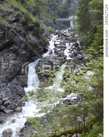 Kuhflucht Waterfalls at Hoher Fricken mountain, Bavaria, Germany Kuhflucht Waterfalls at Hoher Fricken mountain, Bavaria, Germany 143827124