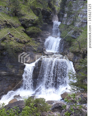 Kuhflucht Waterfalls at Hoher Fricken mountain, Bavaria, Germany 143827125