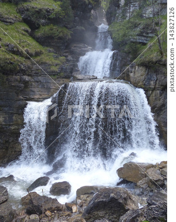 Kuhflucht Waterfalls at Hoher Fricken mountain, Bavaria, Germany 143827126