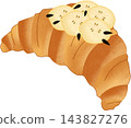 banana croissant illustration 143827276