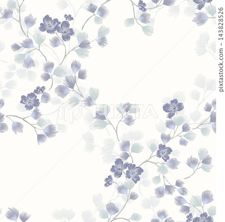 Vintage watercolor floral seamless patterns collection for surface design Vintage watercolor floral seamless patterns collection for surface design 143828526