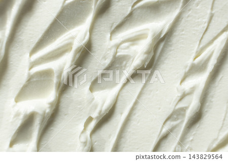 Flat lay view of creamy curd paste background Flat lay view of creamy curd paste background 143829564
