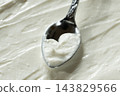 Fresh Soft Curd Cheese Cream with Copy Space Macro 143829566