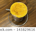 Vietnamese Egg Coffee with Creamy Yellow Foam 143829616