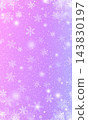 粉紫色漸變背景，飄落的雪花 / 直式版 143830197