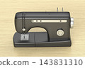 Black domestic sewing machine 143831310