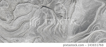 Gray slate with flowing geological bands and fractured stone texture Gray slate with flowing geological bands and fractured stone texture 143831768