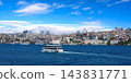 Istanbul bosphorus ferry navigating urban cityscape 143831771