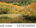 Mount Gassan/Jizo Pond (Nishimurayama District, Yamagata Prefecture, Japan) is at its peak for autumn foliage. Mount Gassan/Jizo Pond (Nishimurayama District, Yamagata Prefecture, Japan) is at its peak for autumn foliage. 143834484