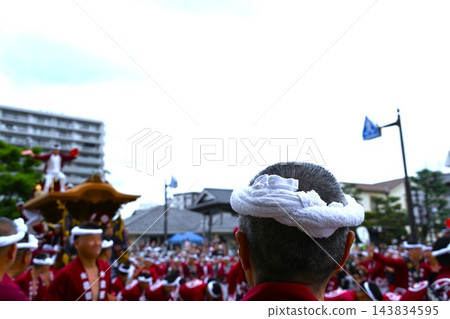 岸與田團尻祭：花車旋轉（大阪） 143834595