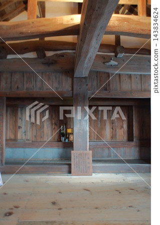 備中松山城天守閣(天守閣內部) 備中松山城天守閣(天守閣內部) 143834624