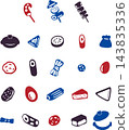 Oden pot icon, embellishment, pictogram, silhouette, decoration, hand-drawn, cute, illustration material set 143835336
